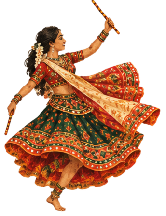 Garba Dancer in Chaniya Choli